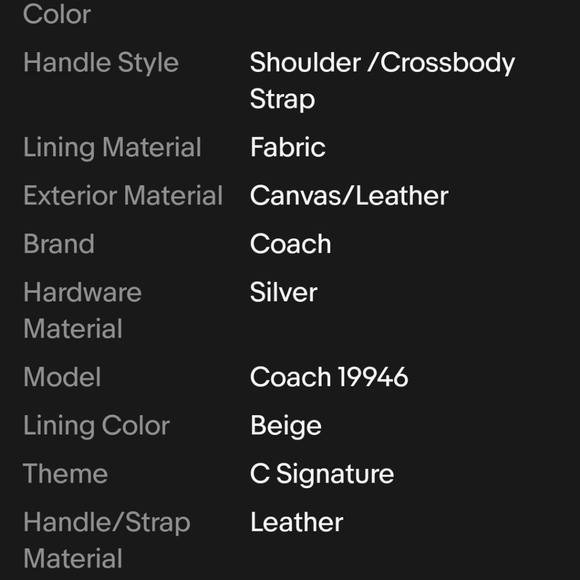 Coach shoulder crossbody strap purse. C signature 19946 - Picture 17 of 17